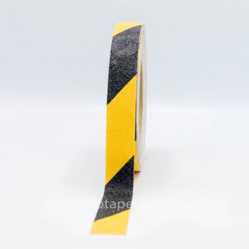 zwart gele antislip tape 25 mm.