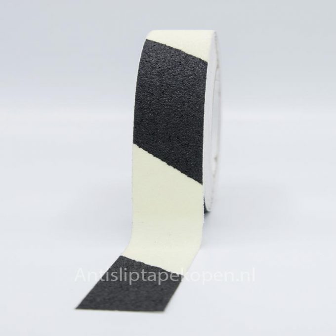antislip tape zwart wit 50 mm